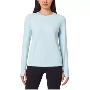 Mondetta Ladies' Long Sleeve Active Top  Blue XXL New With Tag